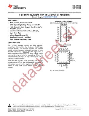 SN74HC595DBRE4 datasheet  